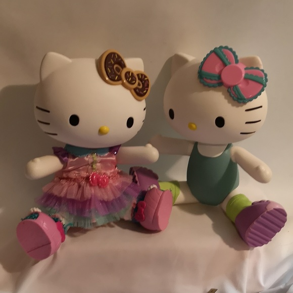 Set of Two Large Sanrio Hello Kitty Collectable Posable Arms & Legs Glow 80s 90s - Picture 2 of 9